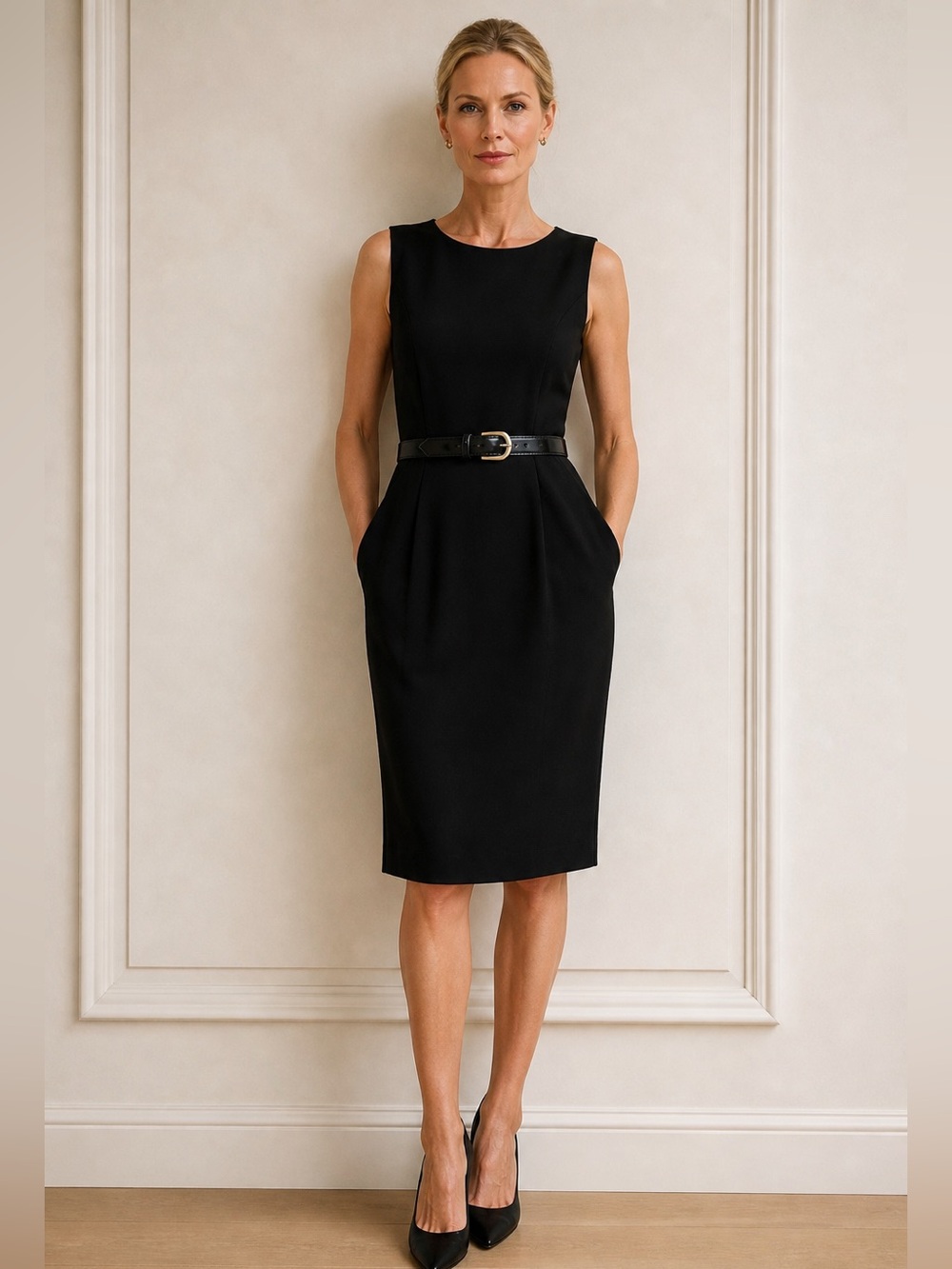 NWT Jones New York Knee-Length Sleeveless Sheath Dress, Size 8